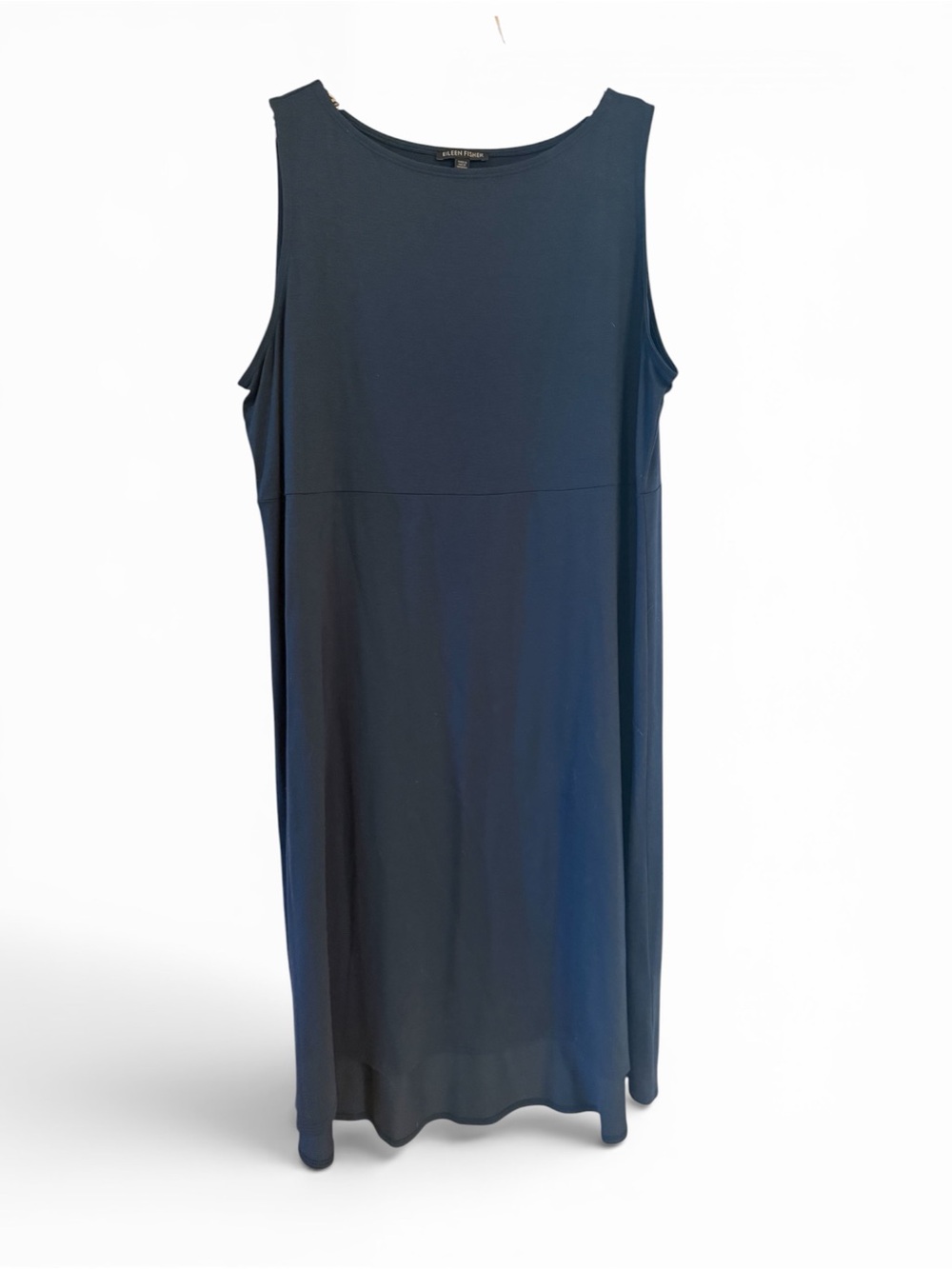 Eileen Fisher Navy Sleeveless Shift Dress